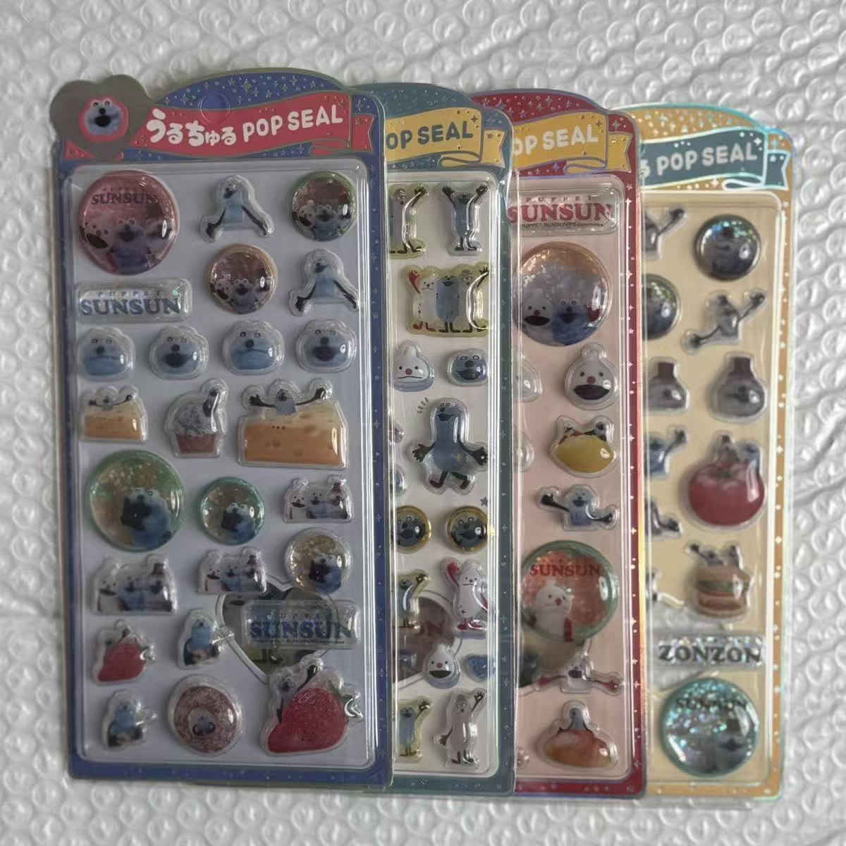 Food Grocery Snacks - 4 Stück Cartoon Retro Lebensmittel-Stil 3D