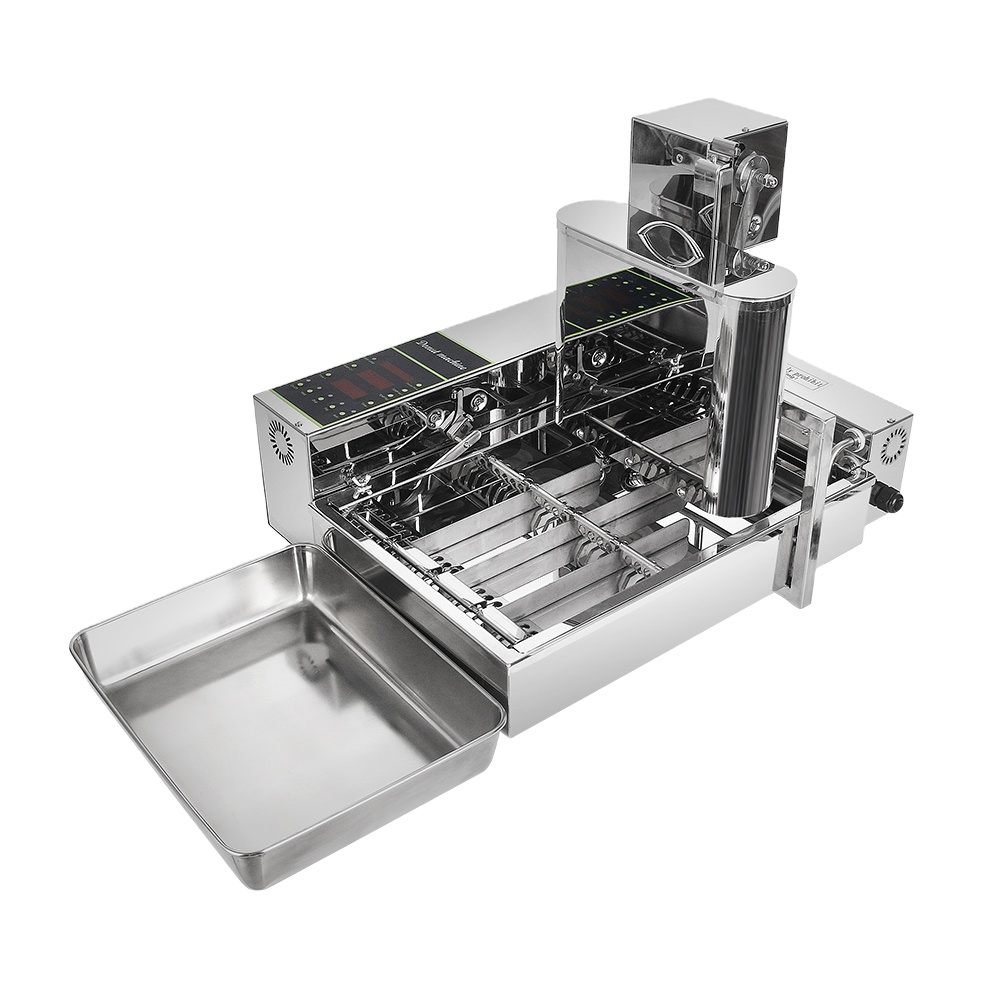 Food Processor Snacks - Automatischer Donut-Maker, Snack-Maker, Waffelspender aus Edelstahl,