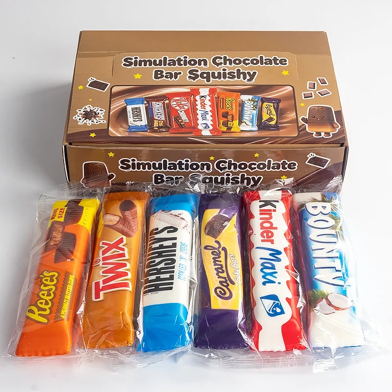 Food Grocery Snacks - 1/4 Stück Simulierte Schokoladen-Butter-Sticks Squishy-Spielzeuge Langsam
