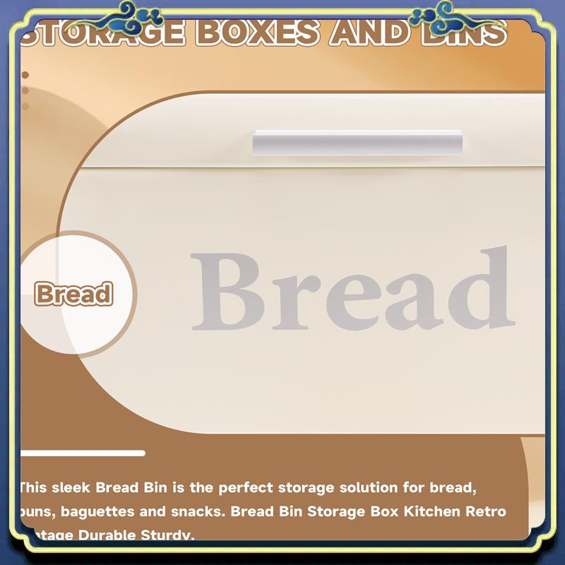 Food E Snacks - Vintage Brotkasten aus Eisen, Snackbox, Desktop-Aufbewahrungsbox,