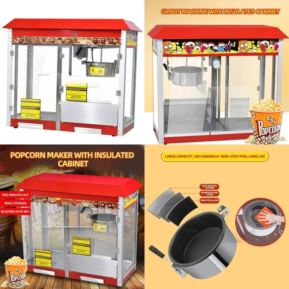 Food Processor Snacks - Kommerzielle Popcornmaschine für Automatische Elektrische Popcornherstellung