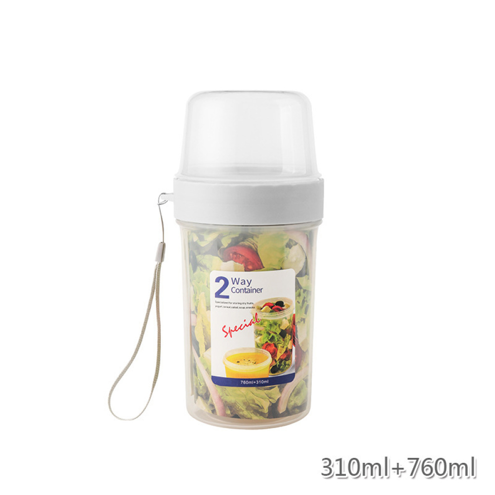 Food Prep Snacks - Doppelschichtiger, auslaufsicherer Lebensmittelbehälter, tragbarer Behälter für