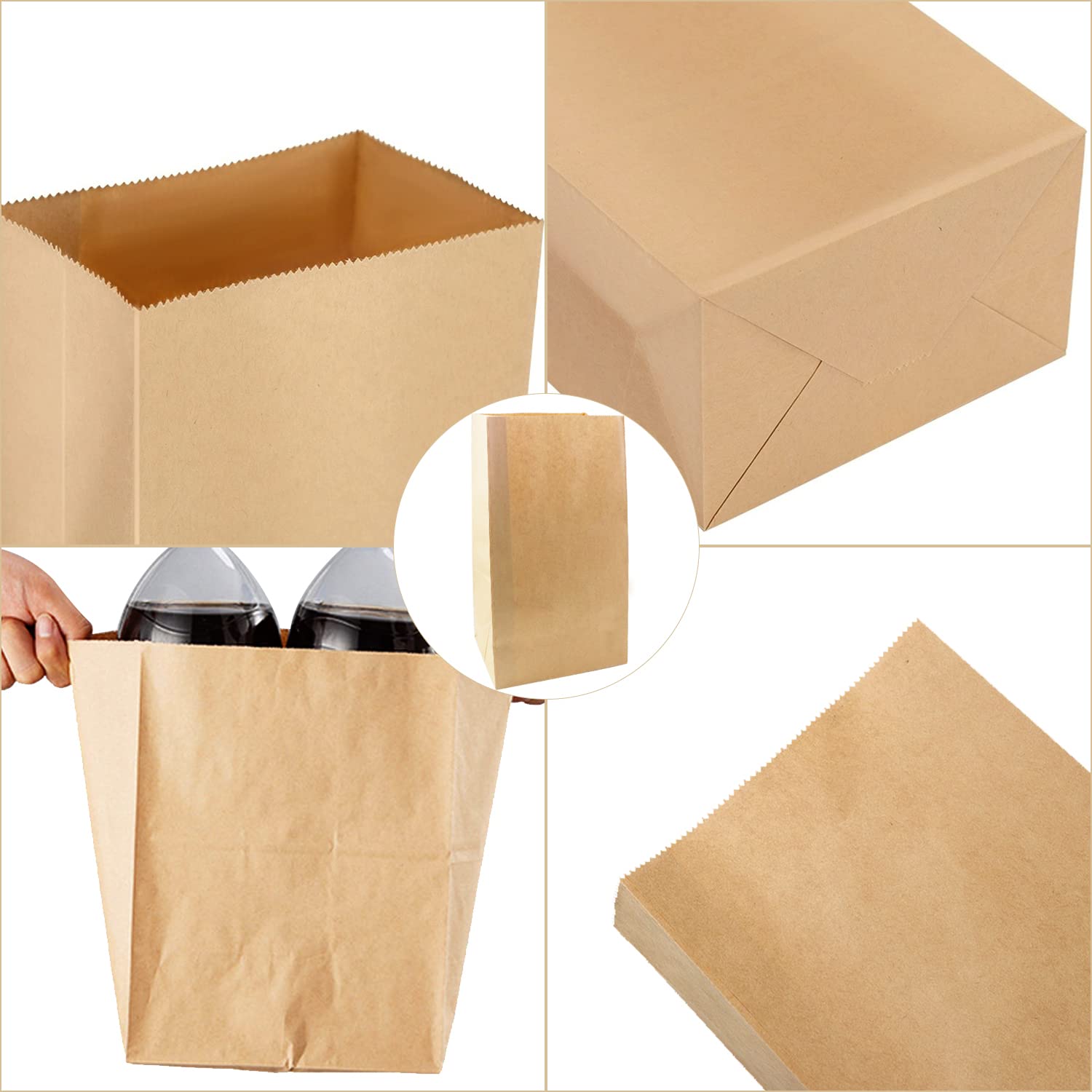 50/100 Stück Lunch-Papiertüten – Food Grocery Snacks Bewertung und Preis